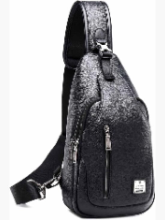 Lightweight PU Leather Sling Crossbody Backpack for Travel Outdoors main image 6